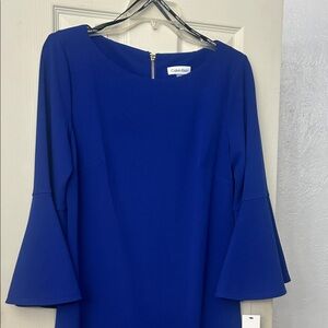 Calvin Klein Women's Royal Blue Long Sleeve Dress